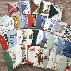 Lot Of 25  Unused Vintage Christmas Cards & Decorative Envelopes Y2K Holiday